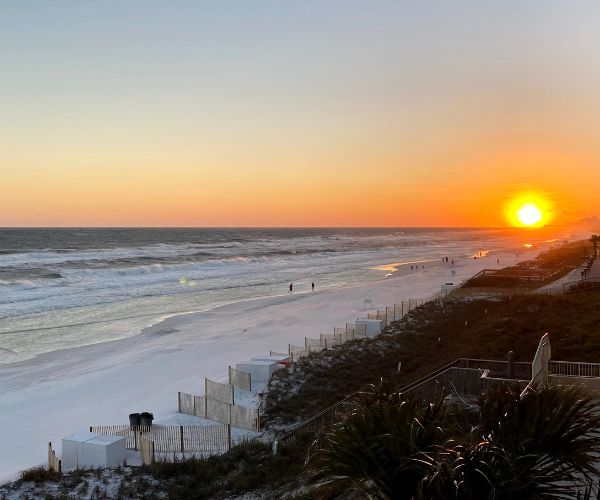 Sunset on the beach in Destin, FL